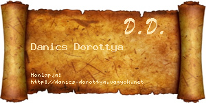 Danics Dorottya névjegykártya